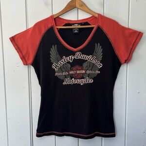 Harley Davidson Shirt Tee Women’s Size Large 100% Cotton